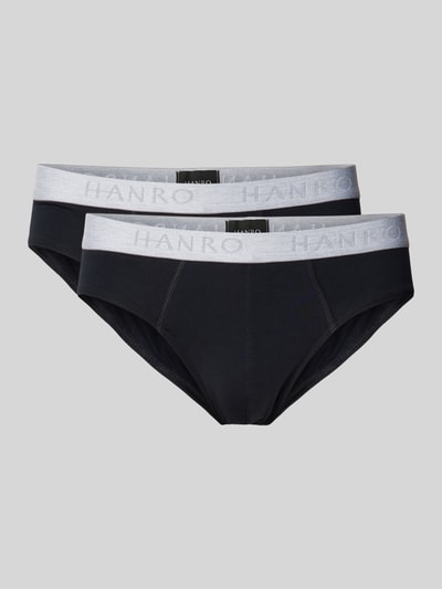 Hanro Slip mit Label-Details im 2er-Pack Black 1