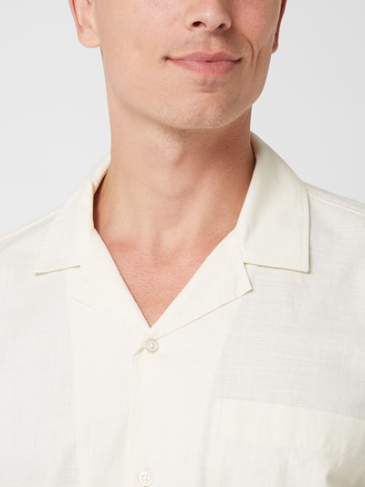 Minimum Regular Fit Freizeithemd aus Bio-Baumwolle Modell 'Nantes' Offwhite Melange 3