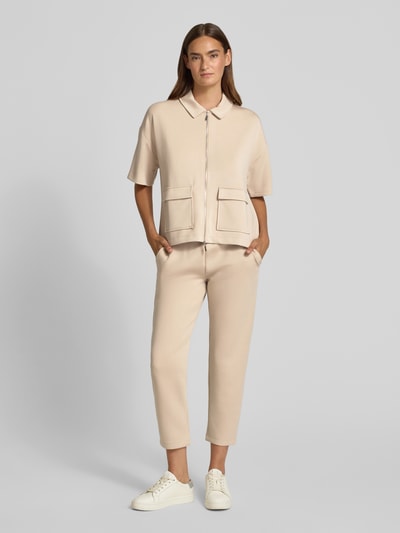 Christian Berg Woman Cropped Sweatpants mit elastischem Bund und Eingrifftaschen Mud 1