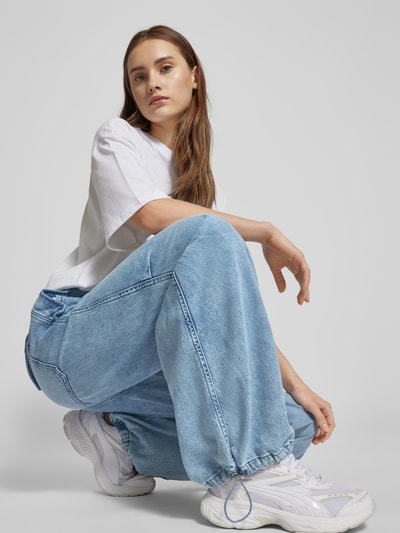 QS Baggy Fit Jeans mit elastischem Bund Jeansblau 2