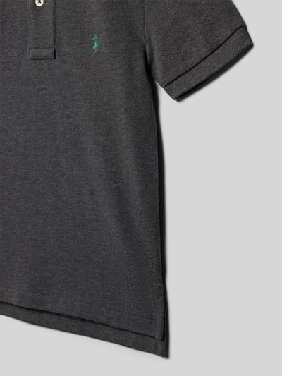 Polo Ralph Lauren Teens Regular fit poloshirt met logostitching Middengrijs - 2