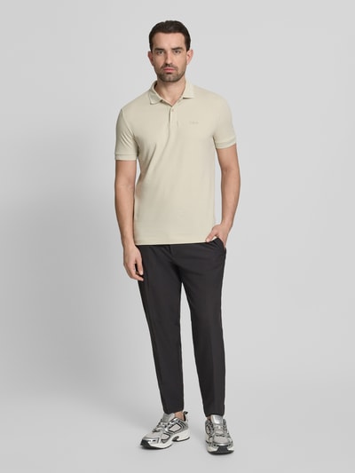 BOSS Green Regular Fit Poloshirt aus reiner Baumwolle Modell 'PIO 1' Sand 1