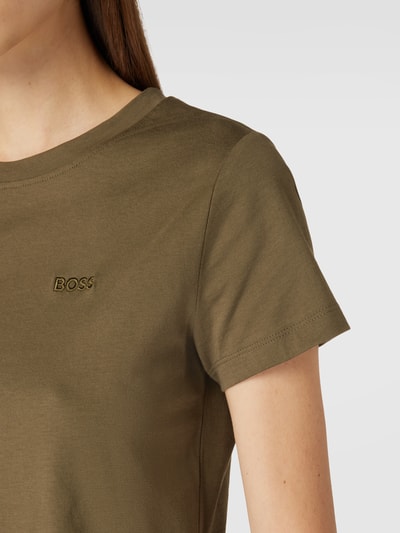 BOSS Orange T-Shirt mit Label-Stitching Modell 'Esogo' Oliv 3