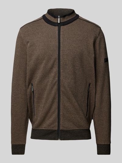 bugatti Sweatjacke mit Stehkragen Sand 2