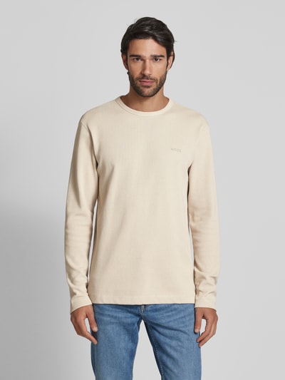 BOSS Orange Longsleeve mit Label-Stitching Modell 'Tempesto' Sand 4