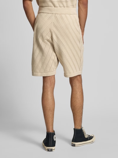 Pegador Relaxed fit korte broek met labelstitching, model 'Canva' Offwhite - 5