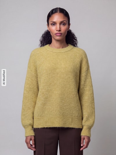 Selected Relaxed Fit Pullover aus Woll-Mix Modell 'LULU' Hellgruen 4