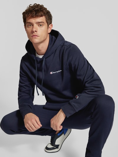 CHAMPION Hoodie mit Label-Stitching Marine 3