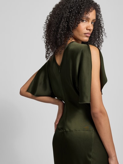 Victoria Beckham Maxikleid mit Viskose-Anteil Oliv 3