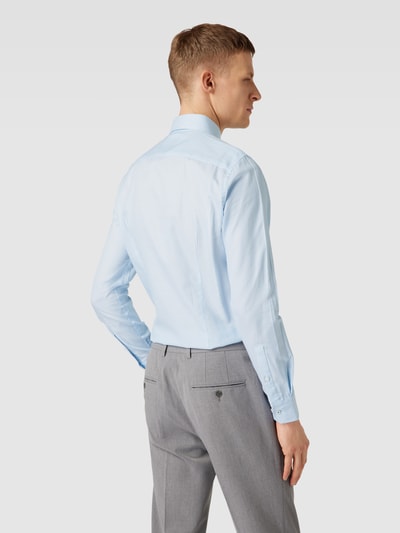 Joop! Slim Fit Business-Hemd mit Strukturmuster Modell 'Hai' Bleu 5