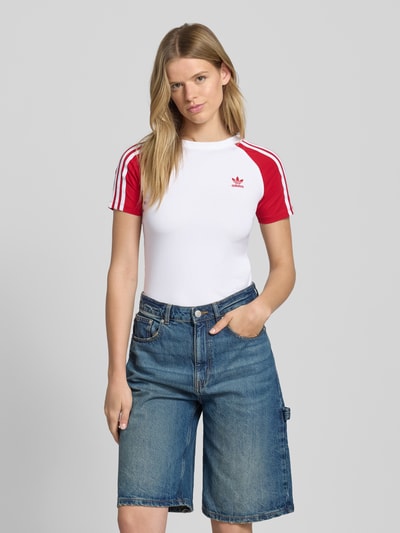 adidas Originals T-shirt met labelstitching Wit - 4