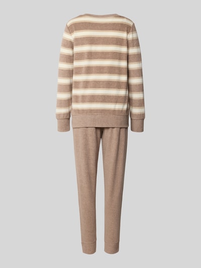 Schiesser Piżama o kroju regular fit z froty Beżowy 3