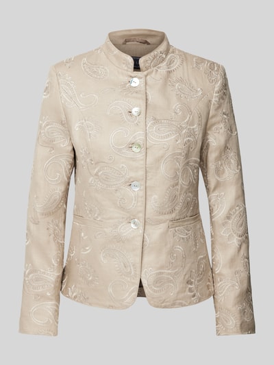 WHITE LABEL Linnen blazer met paisleymotief Zand - 2