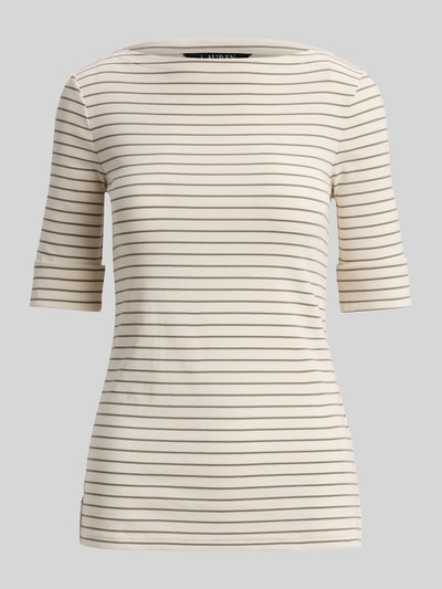 Lauren Ralph Lauren regular fit T-shirt van katoenmix Zand - 2