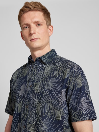 Tom Tailor Freizeithemd mit floralem Muster Marine 3