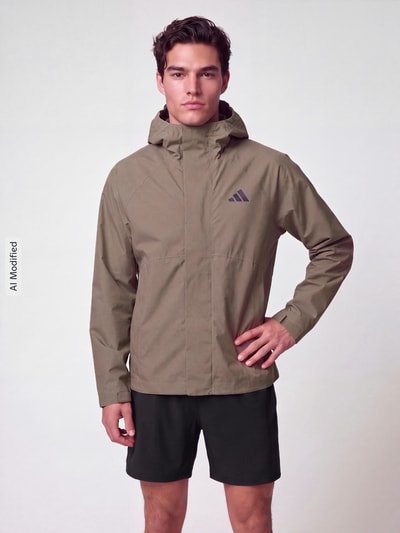adidas Sportswear Funktionsjacke mit reflektierendem Logo-Detail Khaki 4