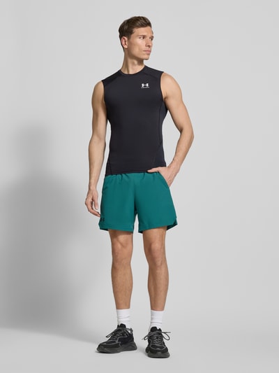 Under Armour Top o kroju slim fit z nadrukiem z logo Czarny 1