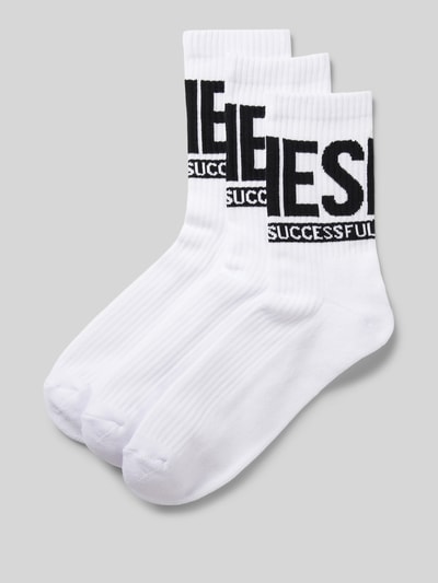 Diesel Socken mit Label-Print im 3er-Pack Weiss 1