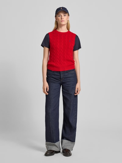 Polo Ralph Lauren Top z dzianiny z mieszanki bawełny i kaszmiru Czerwony 1