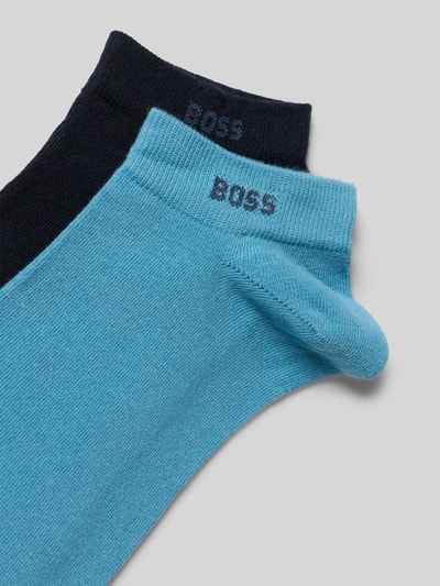 Produktfoto, Sneaker-Socken aus Baumwoll-Mix im 2er-Pack Modell '2P AS UNI CC' von BOSS, Optik: Unifarben, Label-Print, Feinstrick