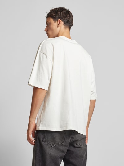 REVIEW T-Shirt mit Label-Print Offwhite 5