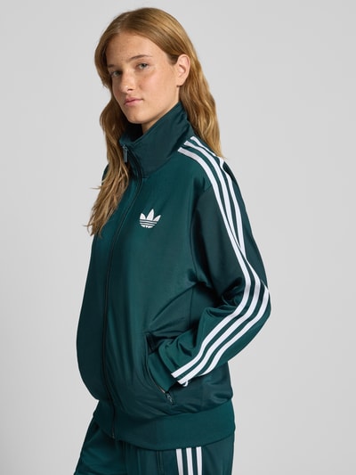 adidas Originals Trainingsjack met labelstitching, model 'FIREBIRD' Donkergroen - 3