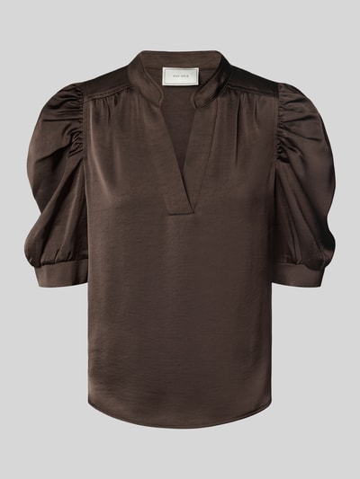 Neo Noir Blusenshirt mit Puffärmeln Modell 'Roella' Dunkelbraun 2