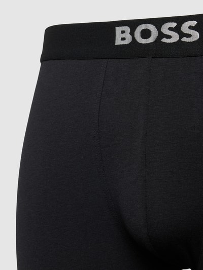 BOSS Legginsy z elastycznym pasem i detalem z logo Czarny 2