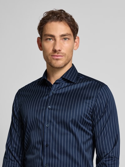 ETERNA Slim fit zakelijk overhemd met kentkraag Marineblauw - 3