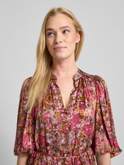 Rich & Royal Midikleid mit Puffärmeln Bordeaux 3