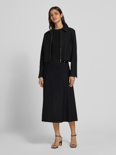 Marc Cain Midirock aus Wolle mit Teilungsnähten Black 1