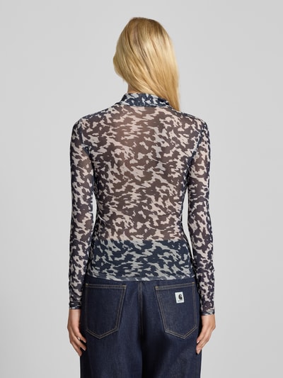 Only Langarmshirt mit Stehkragen Modell 'ERICA' Blau 5