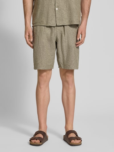Redefined Rebel Shorts aus Leinen-Baumwoll-Mix Modell 'ORLANDO' Hellgruen 4