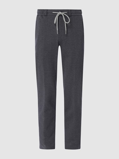 Brax Easy Pants mit Webmuster Modell 'Phil' Marine 1