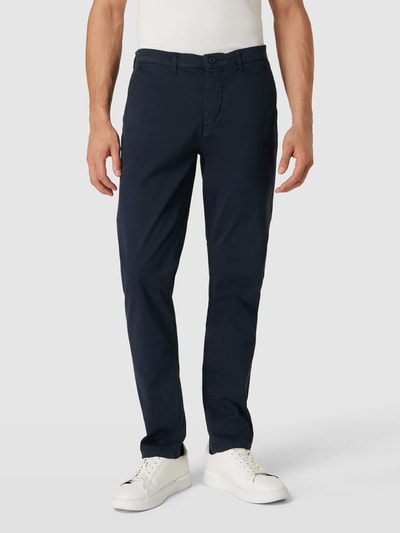 Casual Friday Slim fit broek met Franse steekzakken Marineblauw - 4