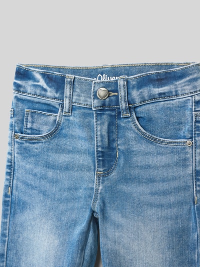 s.Oliver RED LABEL Slim fit jeans van katoenmix  Blauw - 2