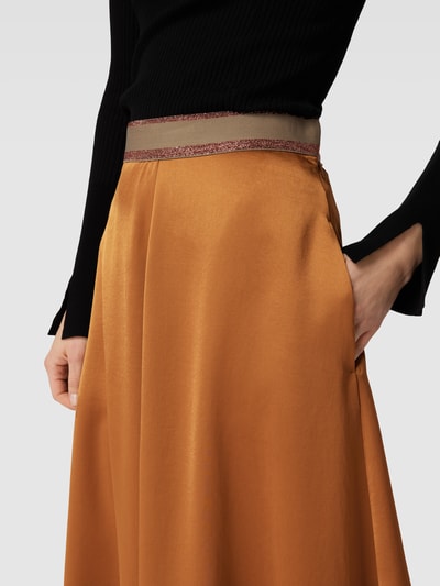 Weekend Max Mara Midirok in satijnlook, model 'EURO' Cognac - 3