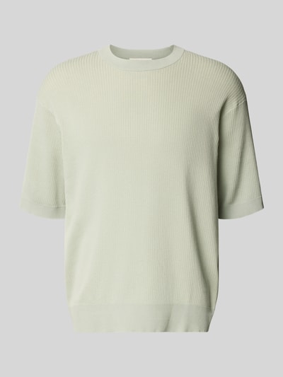 Produktfoto, Regular Fit T-Shirt aus reiner Bio-Baumwolle Modell 'MATTIS' von SELECTED HOMME, jednokolorowy, okrągły dekolt, krótki rękaw, prążkowane wykończenia, wykończenie materiału: prążkowanie, materiał: bawełna ekologiczna