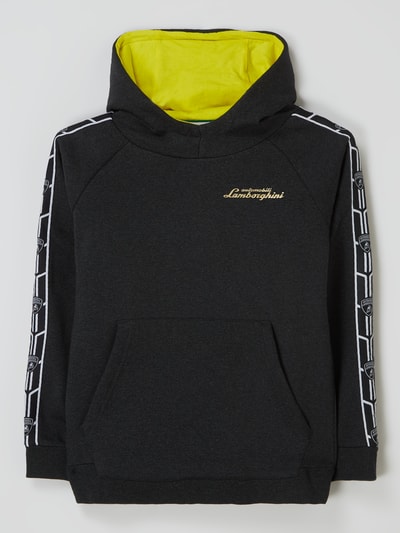 Lamborghini Kidswear Hoodie met raglanmouwen Antraciet - 1