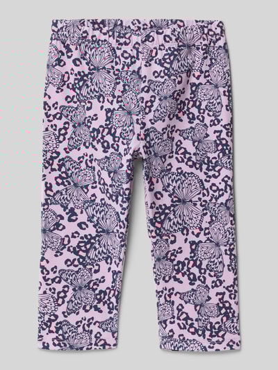 s.Oliver RED LABEL Slim Fit Capri Leggings aus Baumwoll-Elasthan-Mix Flieder 1