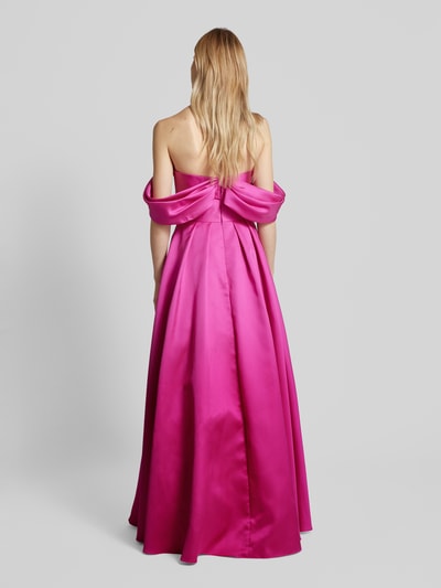 Vera Wang Bride Abendkleid mit One-Shoulder-Träger Modell 'VIKTOR' Fuchsia 5