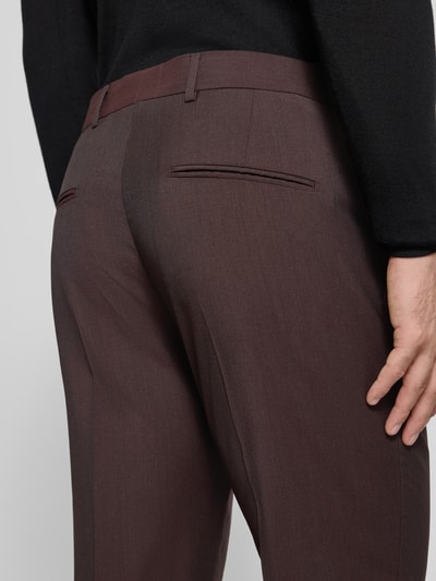 Tiger Of Sweden Regular Fit Anzughose aus Wolle mit Bügelfalten Modell 'Tenuta' Bordeaux 3