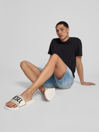 Diesel Slides mit Label-Detail Weiss 1