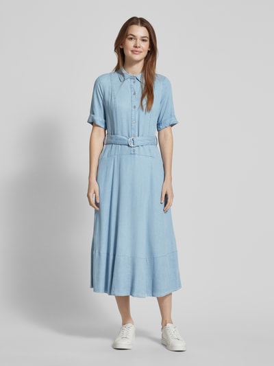 DKNY Midikleid in Denim-Optik Hellblau 4