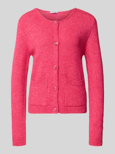 Produktfoto, gebreid jack met wolmix, regular fit, ribboorden, ronde hals, knoopsluiting, steekzakken, ruglengte 55 cm, More & More