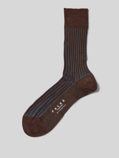 Falke Socken in Two-Tone-Machart Modell 'SHADOW' Dunkelbraun 1