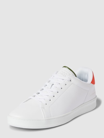 Tommy Hilfiger Sneaker van leer met contrastgarnering Wit - 2