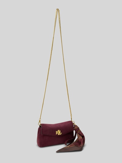 Lauren Ralph Lauren Umhängetasche aus echtem Schafsleder Bordeaux 3