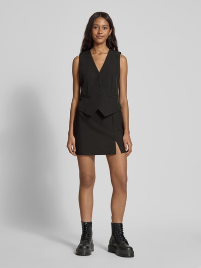 Pieces Regular fit gilet met 4-knoopssluiting, model 'BOZZY' Zwart - 1