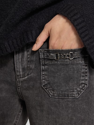 Angels Flared Jeans mit aufgesetzten Taschen Modell 'LIZ SMART BUCKLE' Dunkelgrau 3